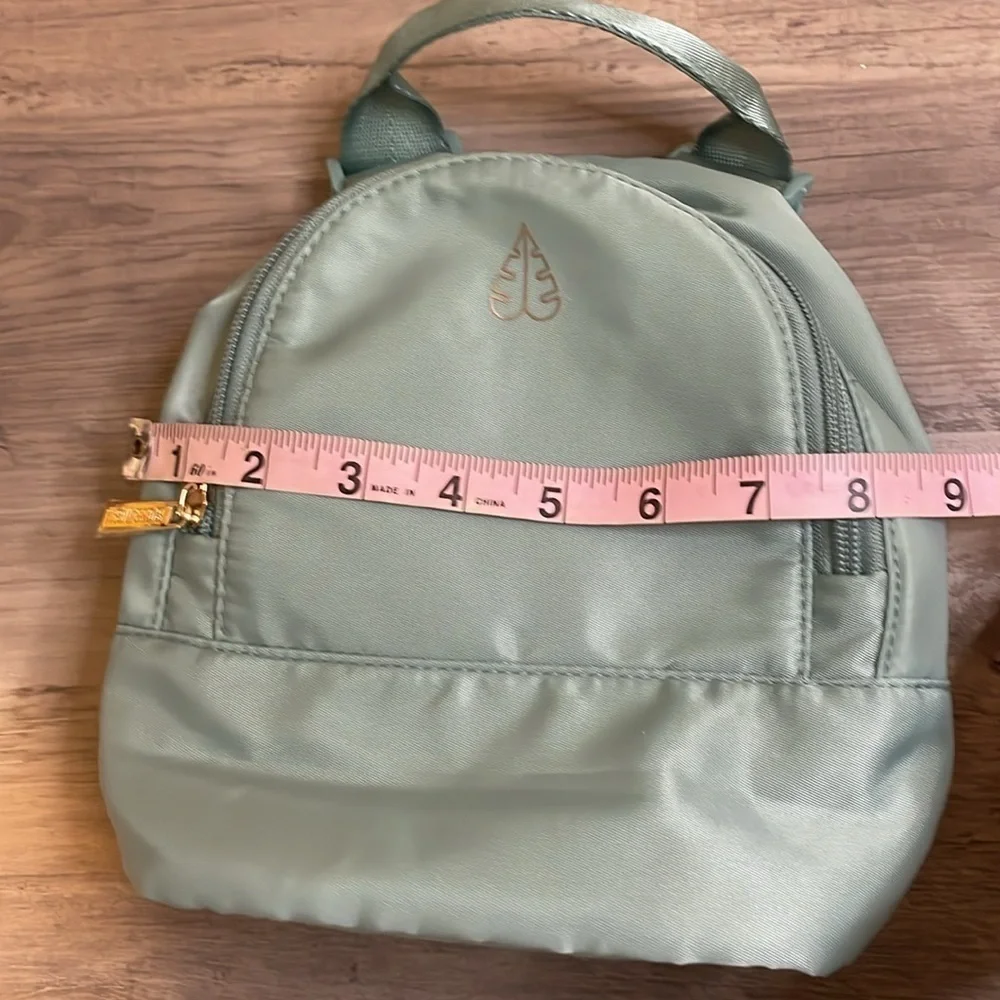 Biossance women’s mini backpack purse bag green light travel Athlesiure nwot